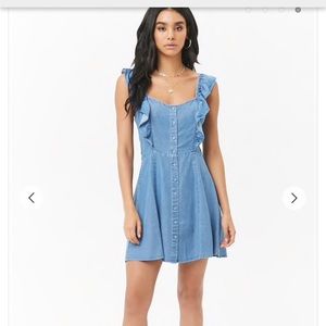 Chambray Jean Button Up Dress